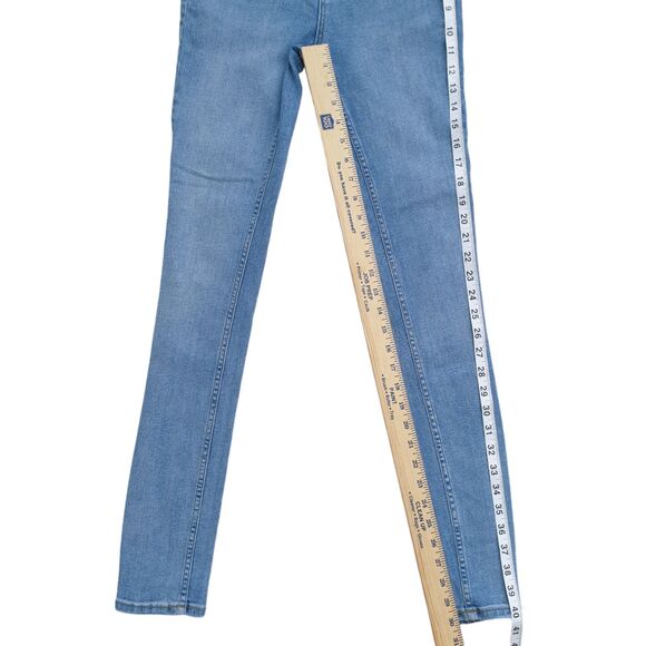 Free People Skinny Jeans Womens 27 Blue Denim Light Wash Straight Leg - Picture 6 of 10